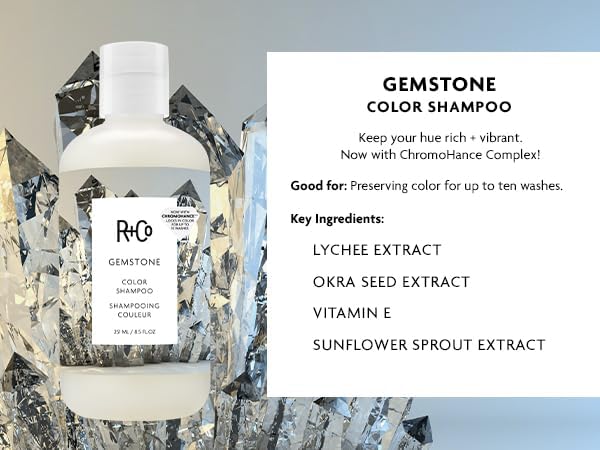 Gemstone Color Shampoo + Conditioner + Waterfall Deluxe Sample | Prolonged Color Vibrancy, Repairs + Nourishes Hair | Vegan + Cruelty-Free | 2 x 8.5 Oz + .05 Oz Deluxe Sample
