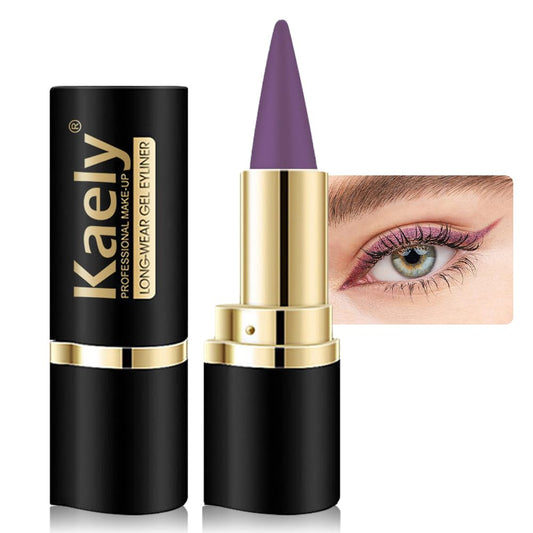 Kaely Light Purple Gel Eyeliner Pencil,Waterproof Smudge Proof Eye Liner Pen,Cat Eye Goth Halloween Makeup,Eye Black Face Paint Lipstick Crayon,Color Colorful Eyeliner Eyeshadow Stick,10