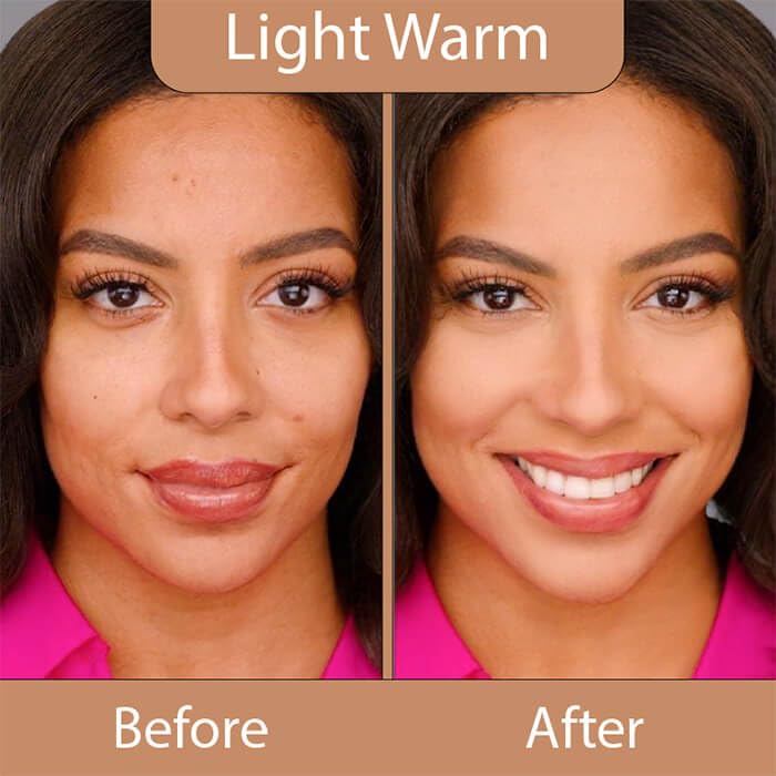 LUMINESS Silk Airbrush Spray Foundation 2-PC Kit - Foundation & Dual-Sided Angled Makeup Brush - Buildable Coverage, Anti-Aging Formula, Humidity Resistant, Hydrates & Moisturizes, Light Warm