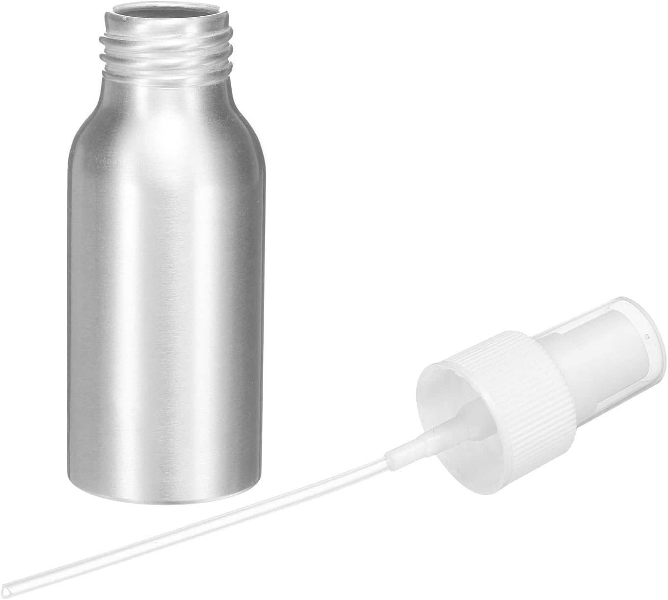 HARFINGTON Aluminum Fine Mist Spray Bottles 50ml/1.7oz Metal Small Liquid Alcohol Refillable Travel Container with White Plastic Nozzle Cap for Perfume Skincare Cosmetic Storage Bottle