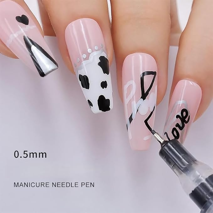Nail Art Pens Quick Dry, 1 PCS Nail polish Pens, Nail Art Markers, Acrylic Paint Pens, Nail Pencil, DIY Drawing Painting Liner Pen, Nail Design for Nails DIY French Manicure
