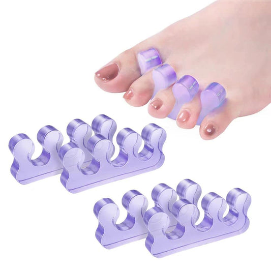 Toe Separators for Pedicure & Bunion Relief - Orthopedic Gel Toenail Dividers, Washable & Reusable Pedicure Supplies for Toenail Separation & Nail Polish Application