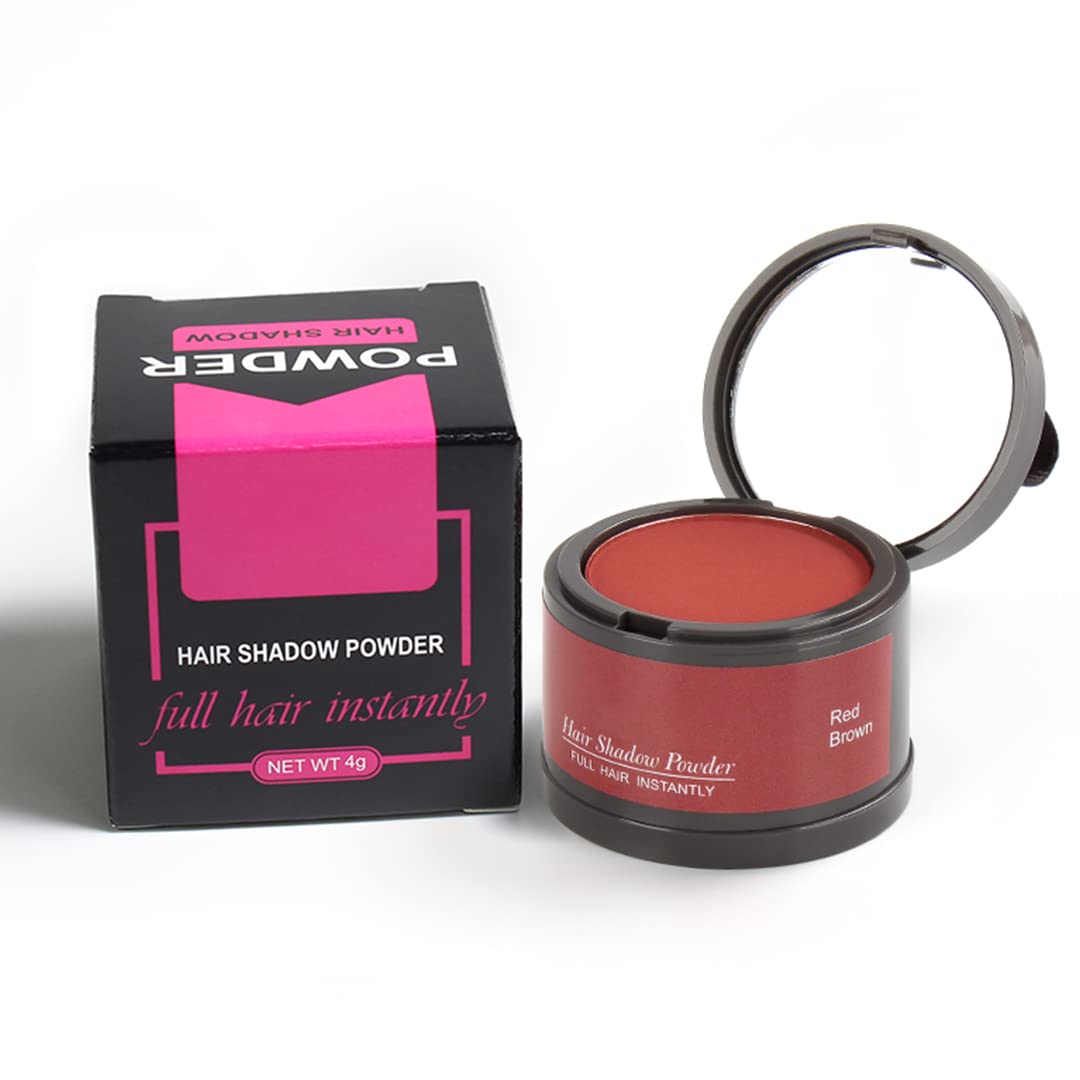 Hairline Powder (Red-Brown Bright) - Instantly Cover Gray Hair with Color Shadow, Touch-Up for Thin Hair 4g