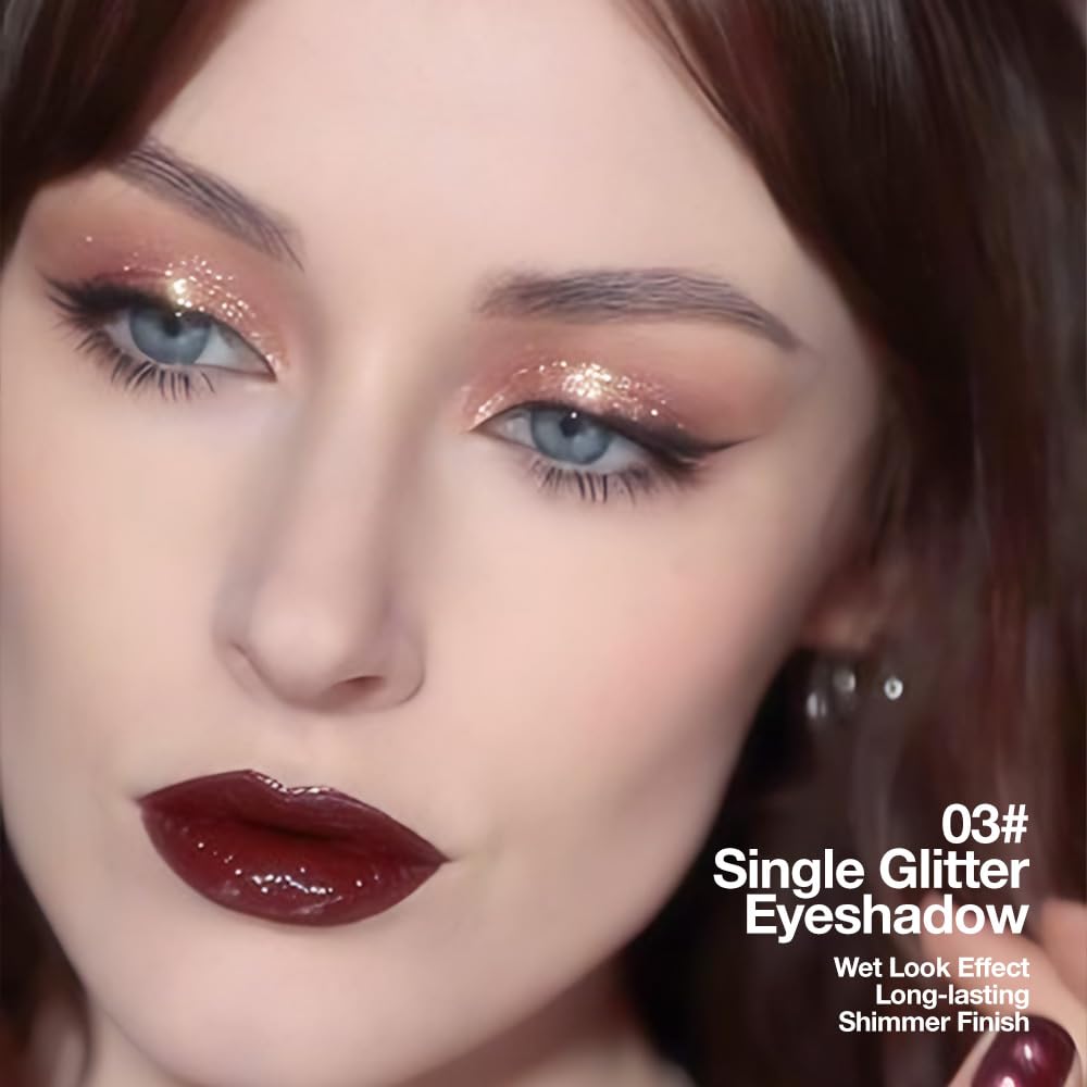 Champagne Pink Rose Monochrome Shimmer Eyeshadow Palette Makeup,Long Lasting Naturing-Looking Lightweight Glitter Single Eyeshadow,Neutral Powde Eye Shadow for Older Women