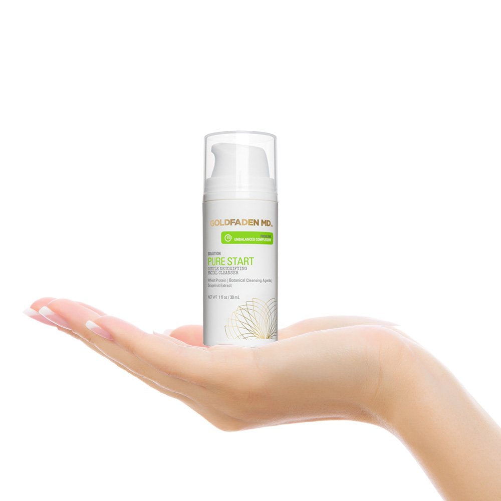 GOLDFADEN MD Pure Start Gentle Detoxifying Natural Facial Cleanser, 1 Fl Oz