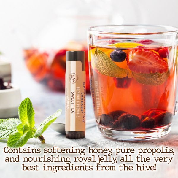 Savannah Bee Lip Balm Hanger 0.15 oz - Invigorating Mint Flavor - Natural Ingredients for Supple, Soft Lips - Convenient Hanger Design (.15 Oz, Sweet Tea)