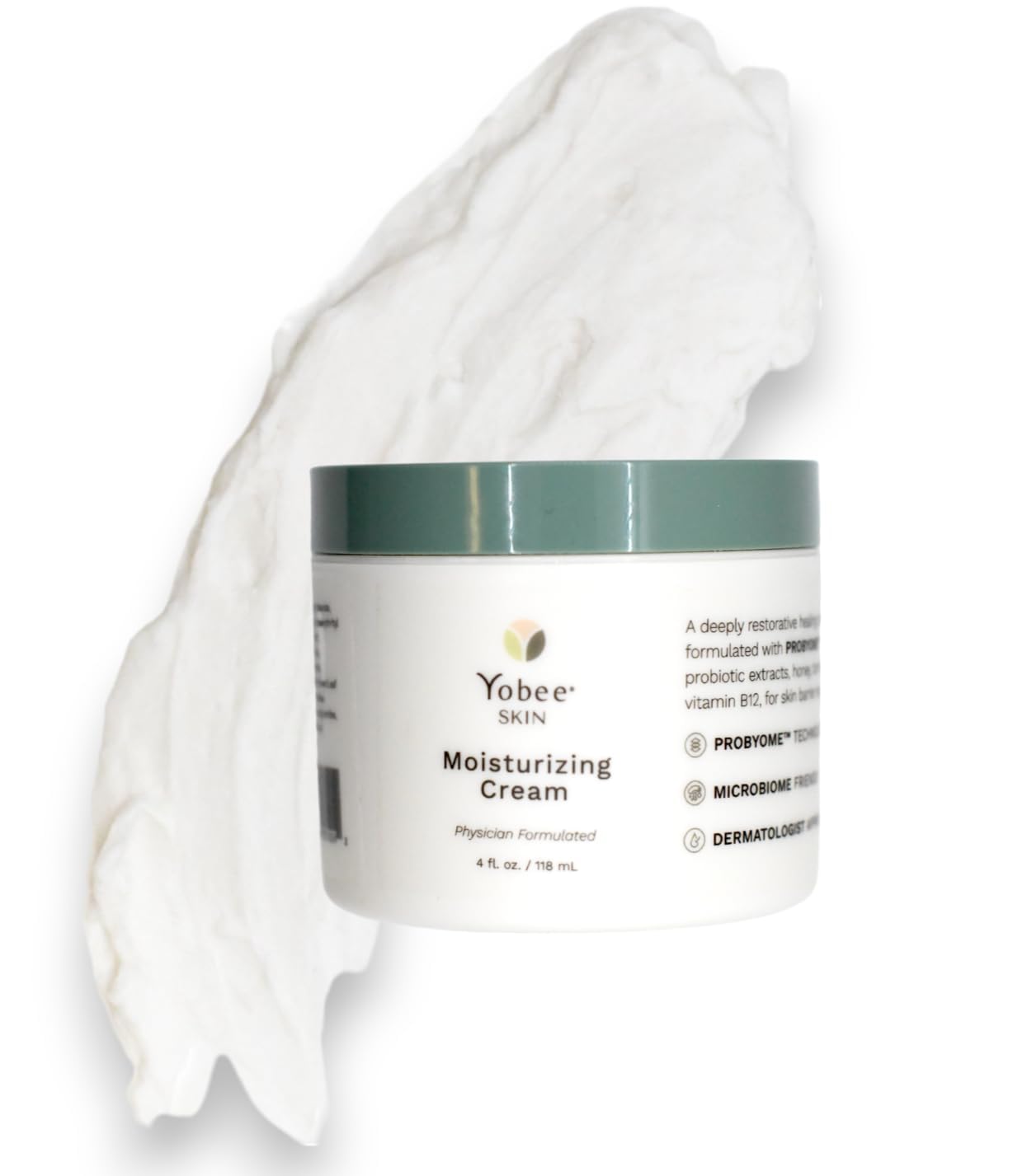 Yobee Body & Face Moisturizing Cream for Dry, Sensitive Skin | Probiotic extracts, Honey, Turmeric, Vitamin B12, Ceramides, Shea Butter | Fragrance Free | For Kids & Adults (2)