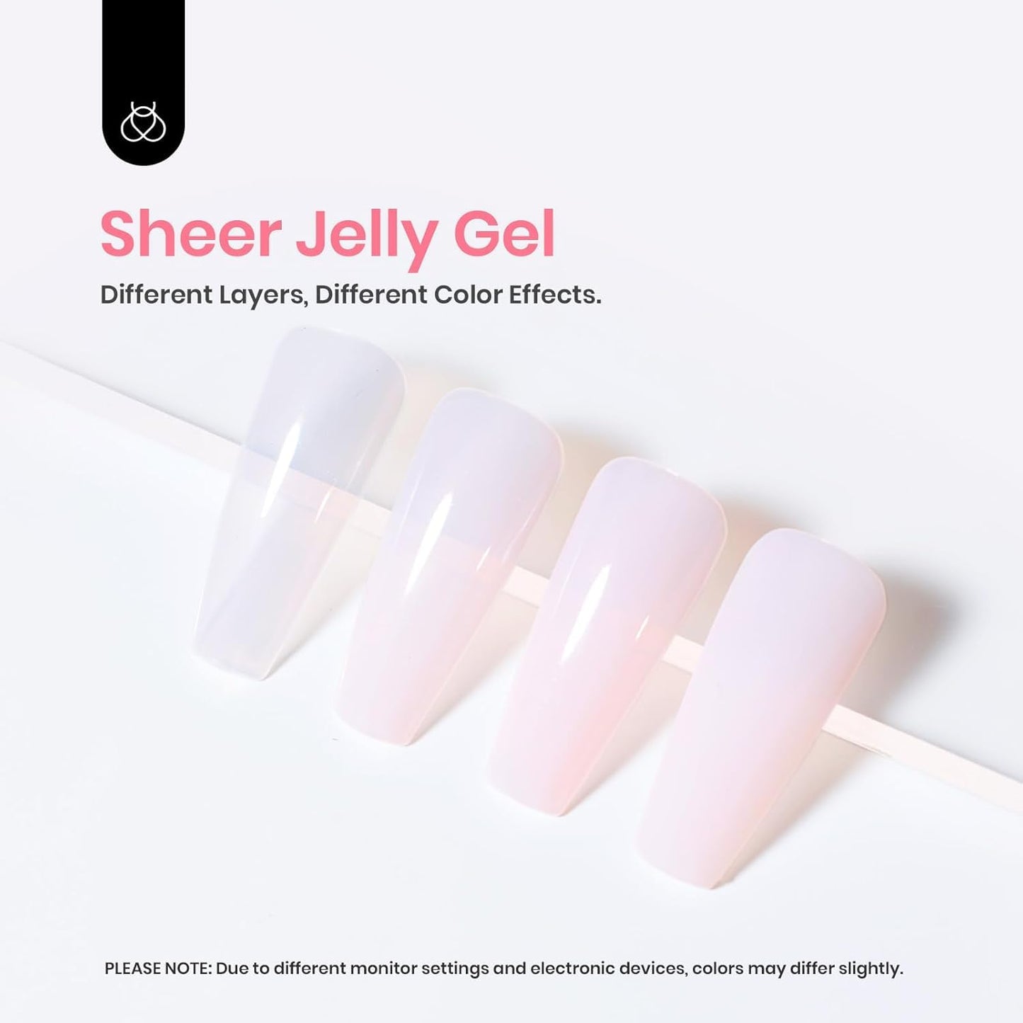 Beetles Milky Pink Gel Nail Polish, 15ml Nude Pink Jelly Neutral Color Polish Set Translucent Sheer Gel Nail Concealer Soak Off Uv LED Nail Lamp French Nail Art Gifts for Her Women