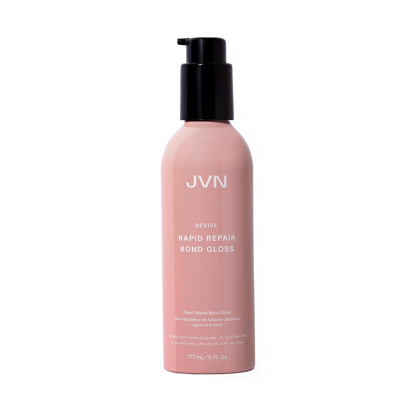 JVN Revive Rapid Repair Bond Gloss, 6 Fl Oz, Hair Shine Gloss Serum and Bond Repair Treatment, Repairs Damaged, Color Treated, or Fragile Hair, Silicone Free