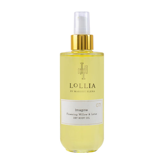 LOLLIA Imagine Dry Body Oil, 6.8 Fl. Oz. – Flowering Willow & Lotus – Women’s, Scented, Moisturizing, Dry Body Oil for Women, For All Skin Types