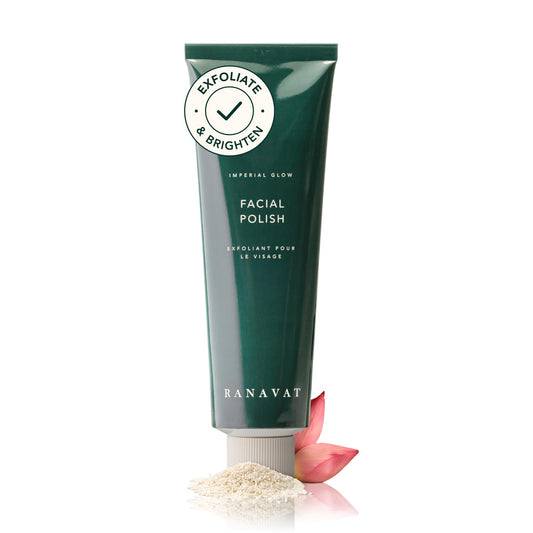 RANAVAT Balancing Face Scrub - Skin Exfoliator to Address Uneven Skin Tone & Dullness and Relieve Dry, Stressed Skin - Balm to Milk, Creamy Face Polish (3.4 oz)