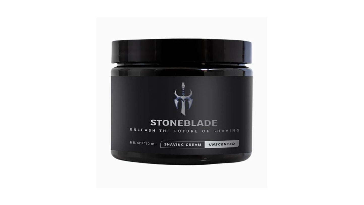 Unscented Shaving Cream for Men – Luxury Lather for Sensitive Skin, Brush or Hand Application, TSA Travel Size (6 fl oz / 170 mL)