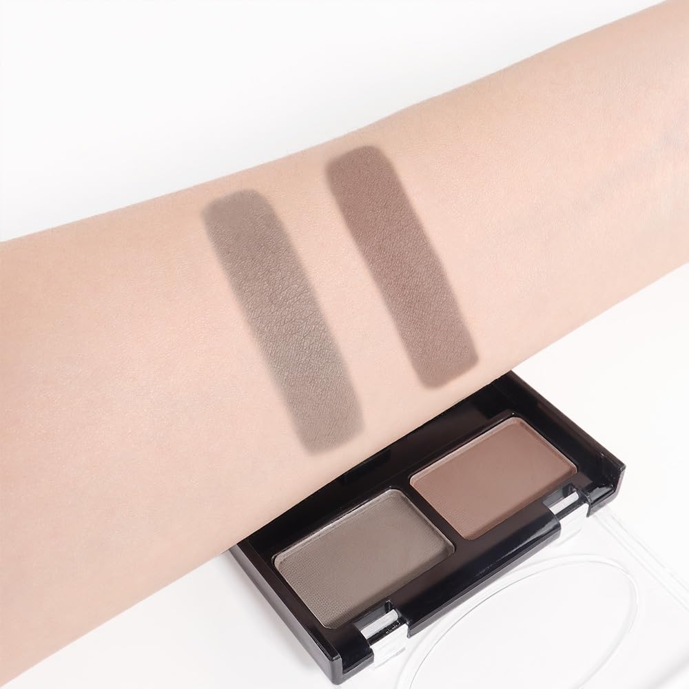 Taupe Brown Eyebrow Powder Kit for Women, Light Medium Gray Eye Brow Palette with Brush, Color Filler Get Full Defined Natural Brows, Matte Contour sombra para cejas, Long-Lasting Waterproof
