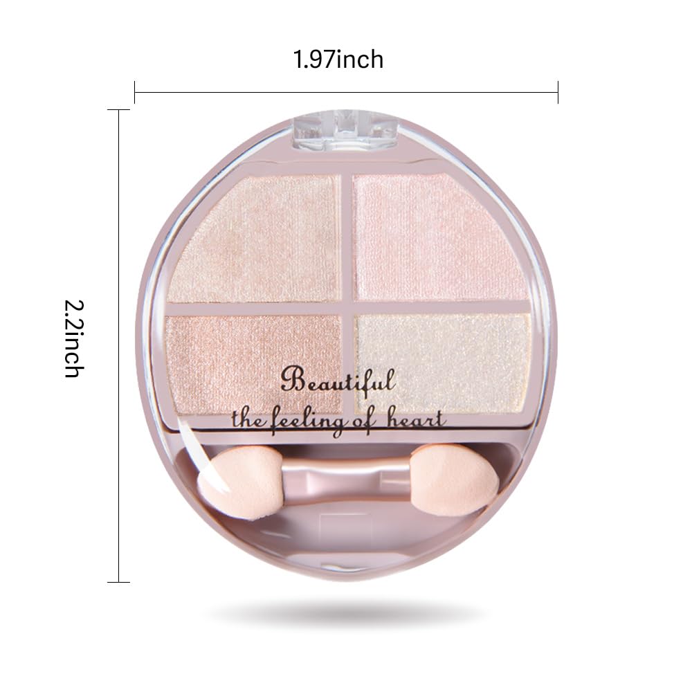 Eyeshadow Makeup Palette with Brush,Nude Gold Natural Neutral Powde Eye Shadow Palette for Older Women,Long Lasting Naturing-Looking,Lightweight,Waterproof,Eye Makeup Kit Travel Size,Vegan