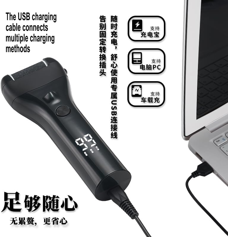 Electric Waterproof Callus Remover for Feet,3 Speed, Powerful Sander Grinder Pedicure Hard Dead Skin Remover. Rechargeable Portable Electronic Foot File Pedicure Kits.3 Rollers