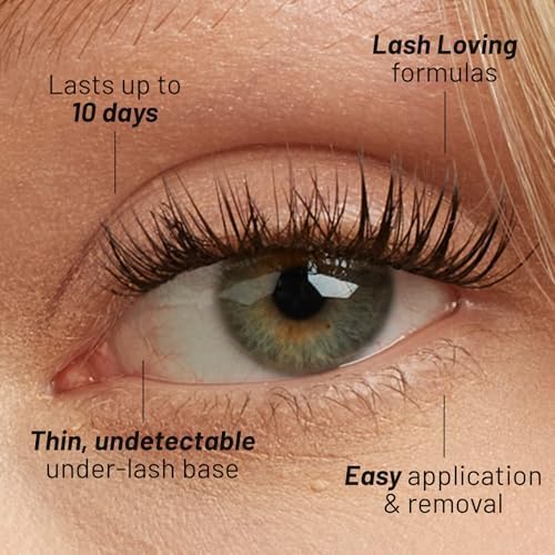 Lilac St - Volume Dramatic Faux Eyelash Clusters (10mm) - Dense & Distinctive Look - DIY Lash Extension Wisps - Lightweight & Lifelike - Lasts 10 Days - Korean Silk - Cruelty Free, Vegan - 10 Lashes