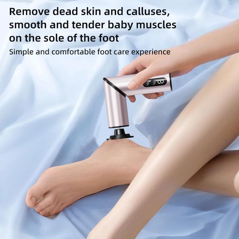 Foldable Foot Callus Remover Tool Electric-Professional Aluminum Callus Remover for Feet-Stepless Speed Control Pedicure Tools for Dead Skin with 20pcs Sandpaper Discs