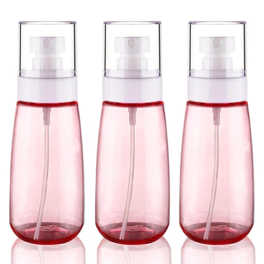 Cosywell Travel Size Spray Bottle TSA Approved 3.4oz 100ml 3 Pack Leak Proof Fine Mist Spray Bottles Empty Refillable Mist Sprayer for Perfume Essential Oils Toners Rose Water Cosmetics (3Pink)