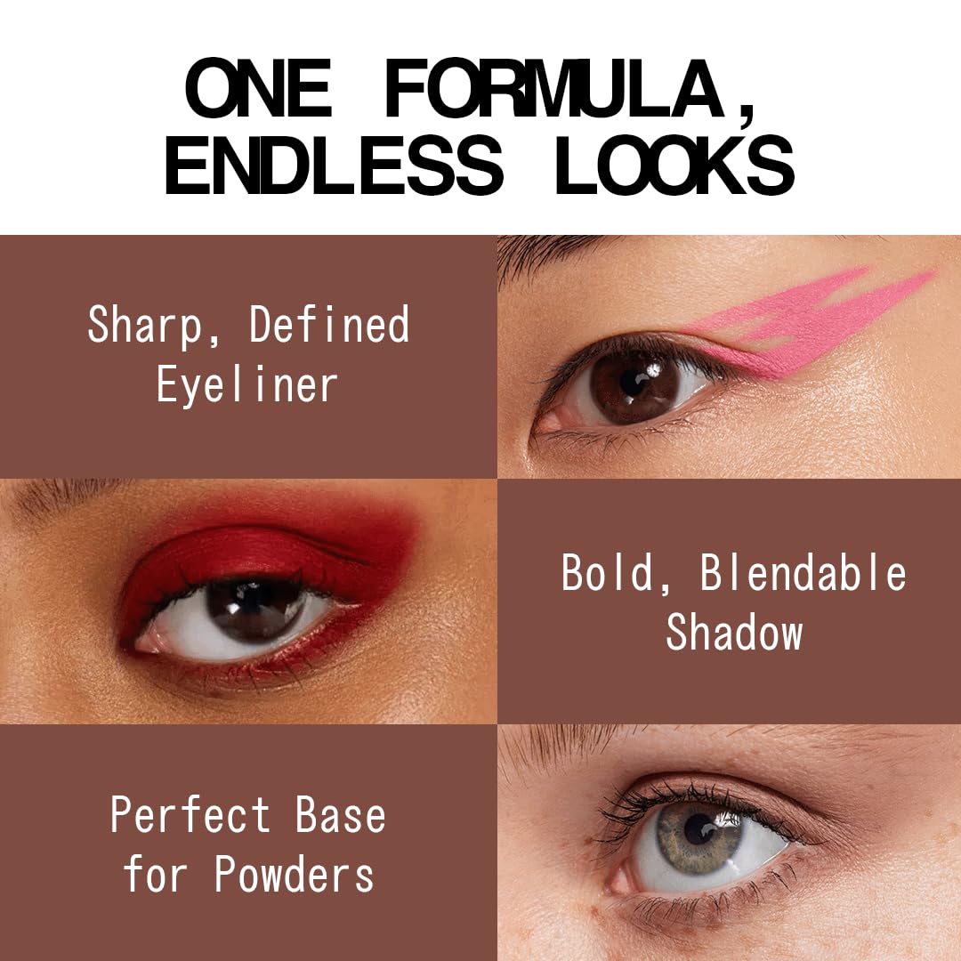 about-face Matte Fluid Eye Paint Weightless – High-Pigment Liquid Eyeshadow, Long-Lasting, No-Budge Matte Finish, Vegan & Cruelty-Free (Chocolate Brown)