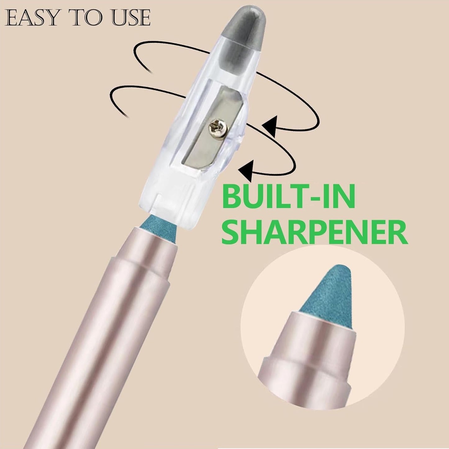 Blue Eyeshadow Stick, Blendable Creamy eyeshadow Eye Brightener Stick, Waterproof Eyeshadow Pencil Long Lasting Crayon, Smooth Shimmer Eye Shadow Highlighter Eye Liner Makeup.#B05 blue shimmer