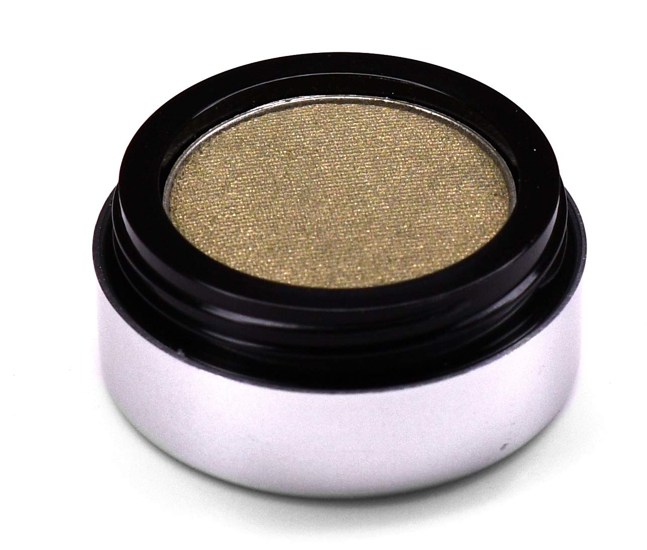 Golden Olive Army Green Sage Shimmering Pressed Powder Single Vegan Eyeshadow; Talc, Paraben & Cruelty Free