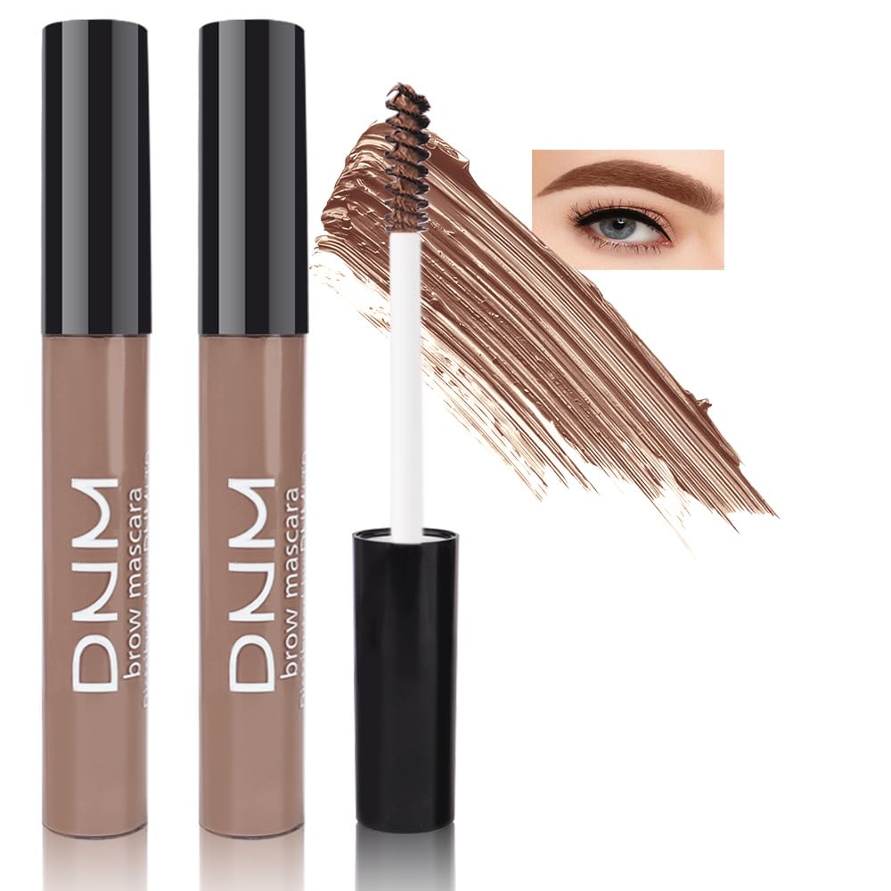 Kaely 2Pcs Eyebrow Gel Waterproof,Longwear Tinted Eye Brow Mascara,Eyebrow Color Makeup kit,maquillaje gel para cejas a prueba de agua,Long Lasting Eyebrows Vegan cosmetics,02 Chocolate