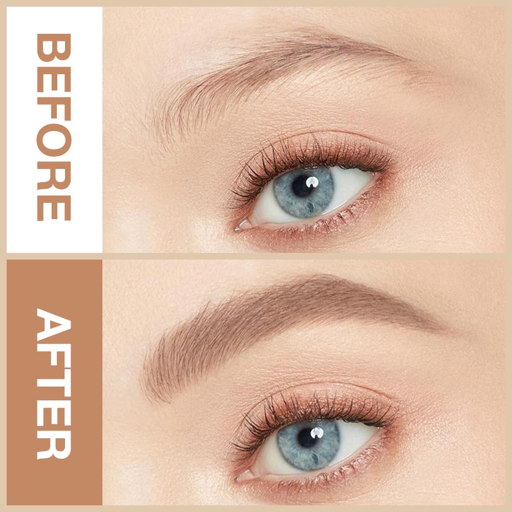 4 Pcs Ultimate Eyebrow Retractable Definer Pencils,Dual-Sided Natural Soft Textured Eyebrow Pencil, for Daily Look Eyebrow Makeup,Brow Brush,Fine Tip lapiz de cejas-Light Brown