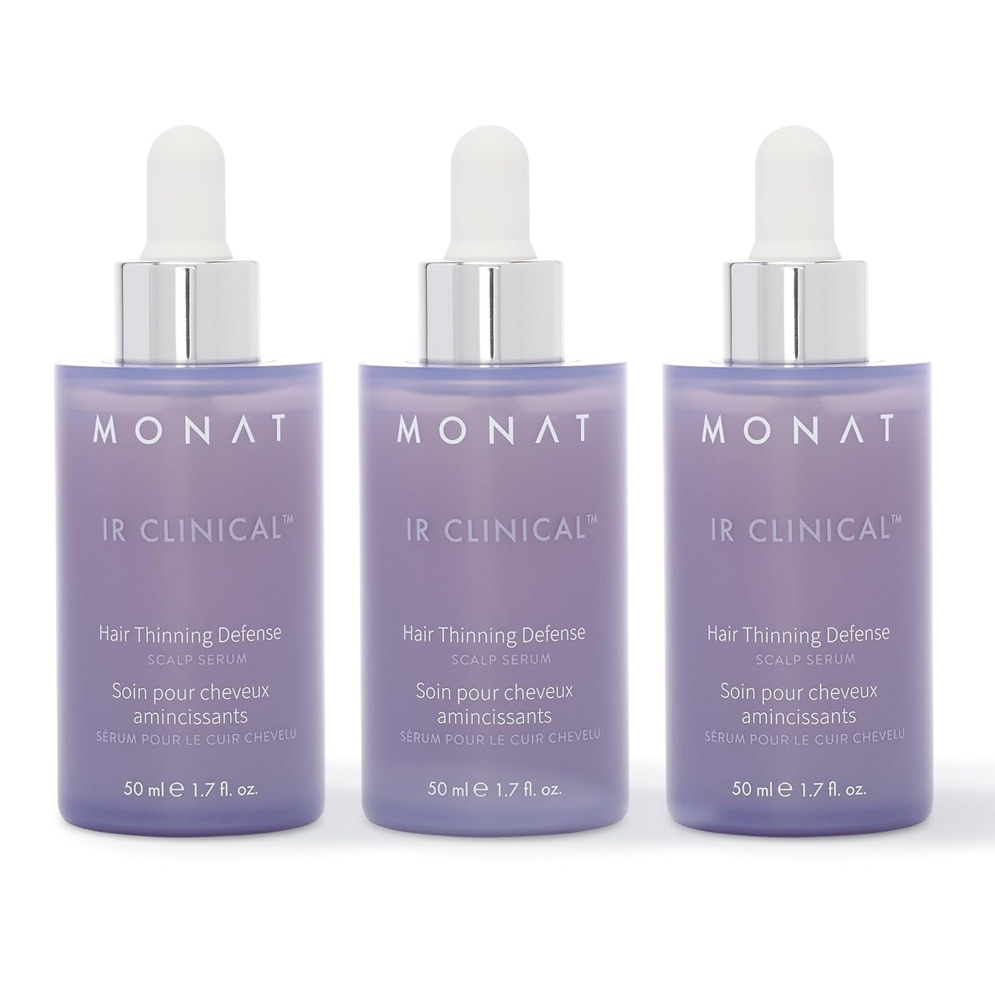 MONAT IR Clinical™ Hair Thinning Defense Serum – 3-Month Supply – Nourishes Scalp, Reduces Breakage, Boosts Hair Density, and Supports Thicker, Fuller-Looking Hair with Lightweight, Non-Greasy Formula
