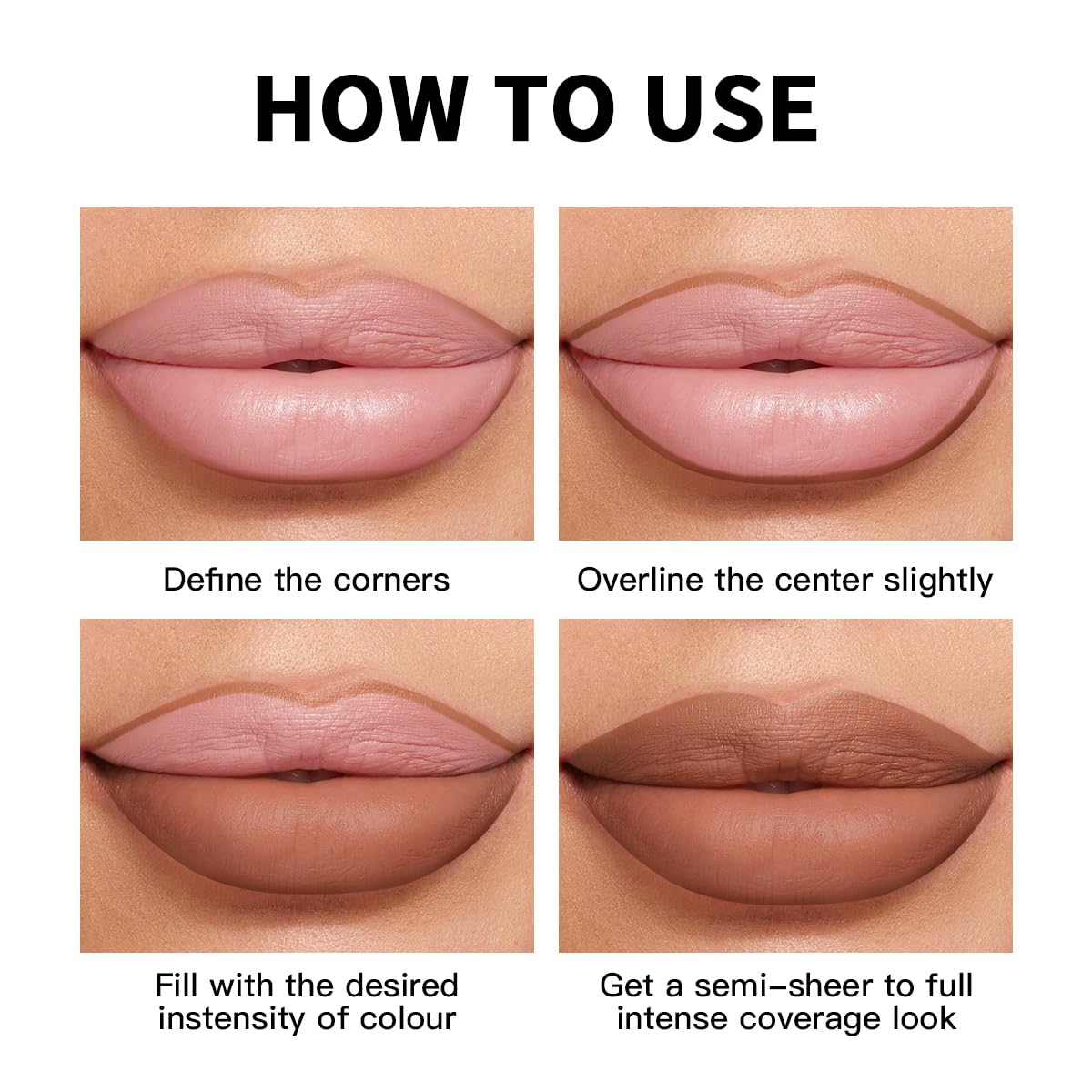 USHAS Lipstick and Lip Liner Combo Set 2 in 1 Waterproof Matte Lipstick pen for Women Lip liner Set Long Lasting with Makeup Set (Y17, Pack of 1)