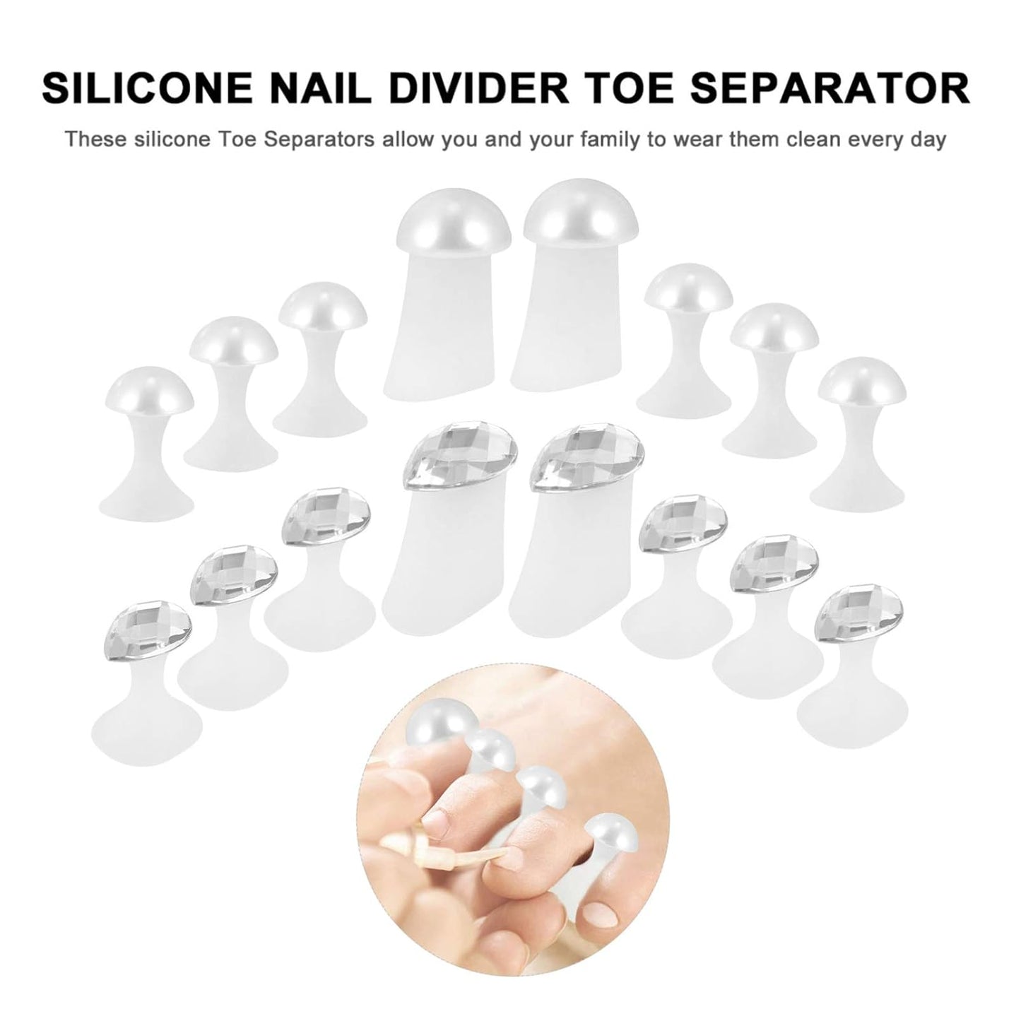 2 Set Toe Separator Fingers Separators Toe Spacers Foot Finger Separator Nail Art Separators