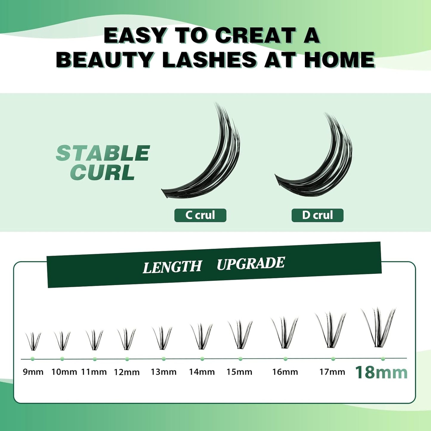 Lash Clusters 300pcs Individual Lashes 30D 0.07D Curl 14mm DIY Eyelash Extension KEYYOU Large Tray Volume Soft&Natural Eyelash Clusters(30D-0.07D,14）