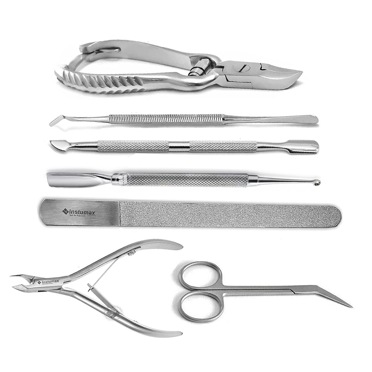 Comprehensive Podiatry Tool Set: Toenail Removal Cutters, Clippers, Scissors, Nail Files, Cuticle Pushers - Surgical Grade Stainless Steel for Manicure, Pedicure, and Toenail Care