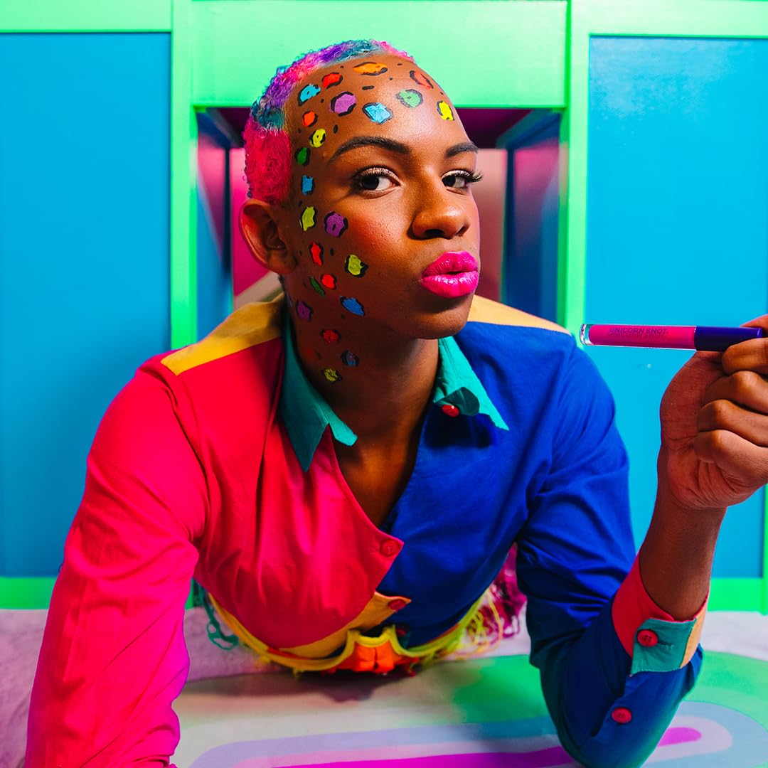 UNICORN SNOT Liquid Metal Lip Paint | Intense Pigment, Non-drying, Metallic Lip Color for Halloween Costume & Anime Cosplay | Gluten Free, Vegan & Cruelty-free Lip Makeup - GLOW (Alpha Pink)