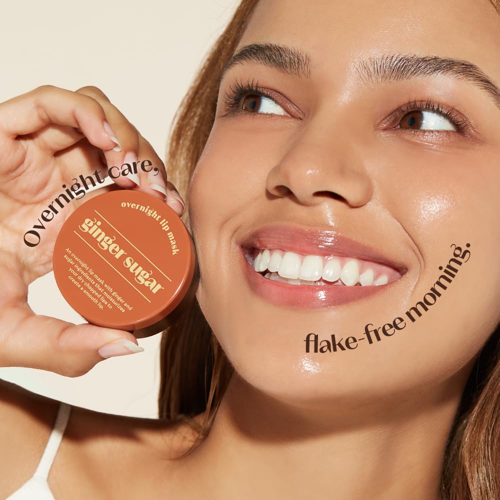 ETUDE Ginger Sugar Overnight Lip Mask 23g | Korean Lip Sleeping Mask Skin Care | Smooth and Moist Lips | Natural Ingredients Nourish & Hydrate Ginger Shea Butter Give Moisturizing Effect