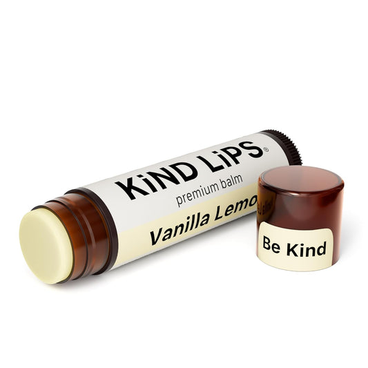 Vanilla Lemon Lip Balm – Hydrating Lip Moisturizer with Organic Ingredients | Fresh Citrus & Sweet Vanilla Lip Care | Gluten & Grain Free | Clean Beauty | Kind Lips Single Tube