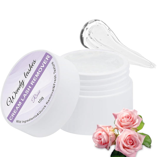 Wendy Lash Remover for Eyelash Extensions: Effectively Cluster Glue Remover Cream, Clear Rose
