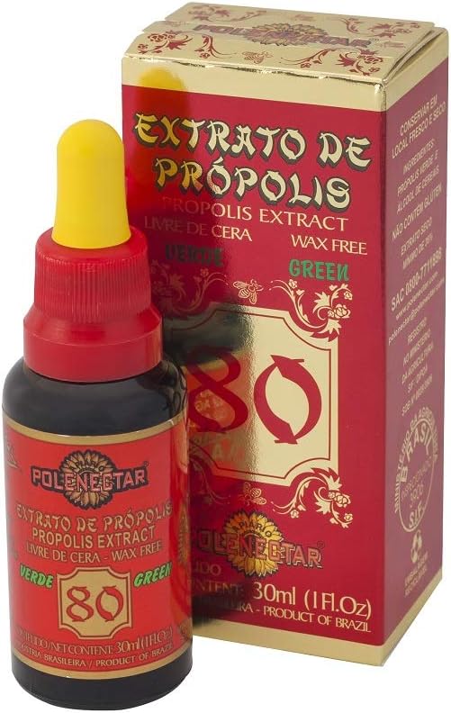 1 Bottle Brazil Green Bee Propolis Extract Wax Free 80 (30ml) from Polenectar