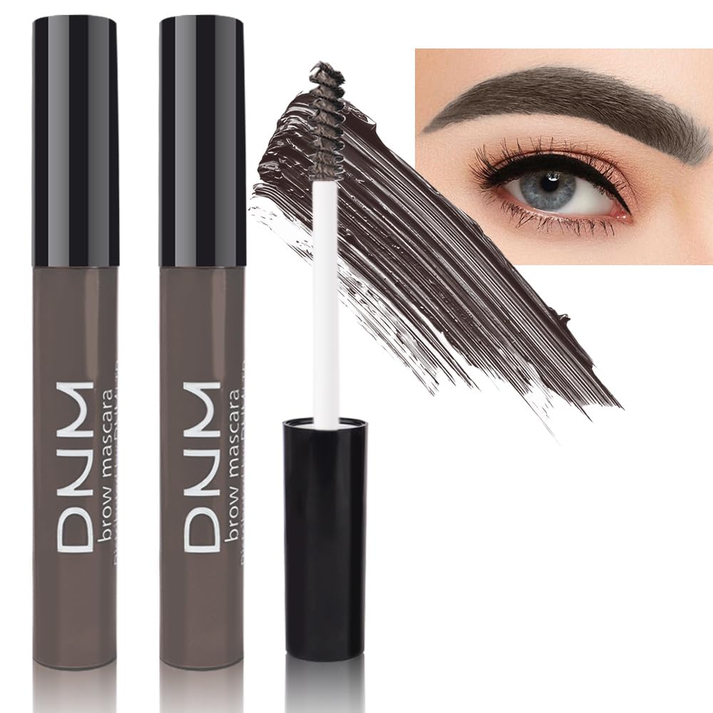 Kaely 2Pcs Eyebrow Gel Waterproof,Longwear Tinted Eye Brow Mascara,Eyebrow Color Makeup kit,maquillaje gel para cejas a prueba de agua,Long Lasting Eyebrows Vegan cosmetics,05 Brunette