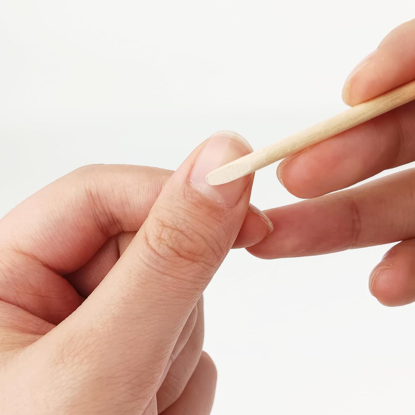 300 Pcs 4.5 Inch Orange Wooden Cuticle Pusher Sticks, Double-Sided Professional Manicure and Pedicure Pushers for Nail Art