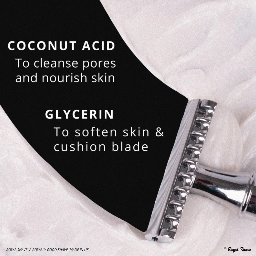 Luxury Shaving Cream for Men by Royal Shave, Rich, Soothing, Moisturizing, Hydrating & Nourishing Cream for Smooth, Close Shave (Made in UK) Sweet Tobacco