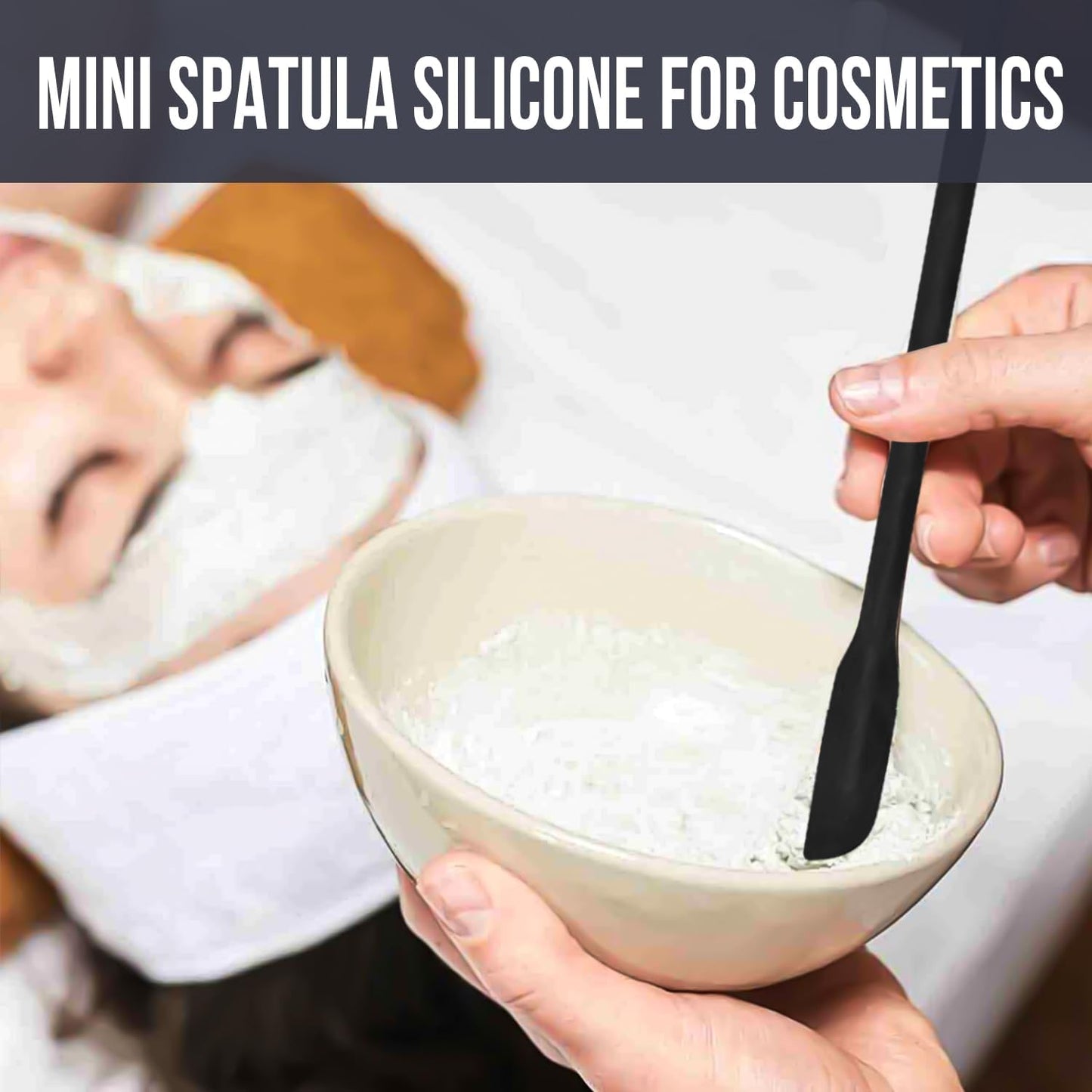 Walfos 3pcs Mini Silicone Spatula Set, Small Spatulas For Cosmetics, 600°F Heat Resistant Reusable Beauty Spatula Tiny Spatula, No Bpa Free, For Kitchen Cooking Cosmetic Jars Kitchen Bottles, Black