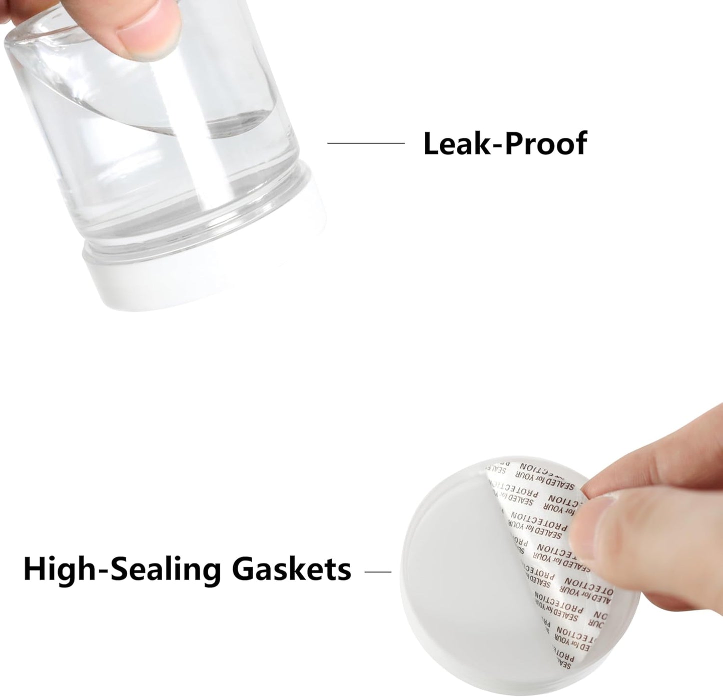 84PCS 4oz/125ml Plastic Jars with Screw On White Lids Seal Stickers Bottle Lid,Clear Container for Storing Dry Food,Spice,Lotion, Cosmetic, Slime, Honey Jam, Cream, Butter