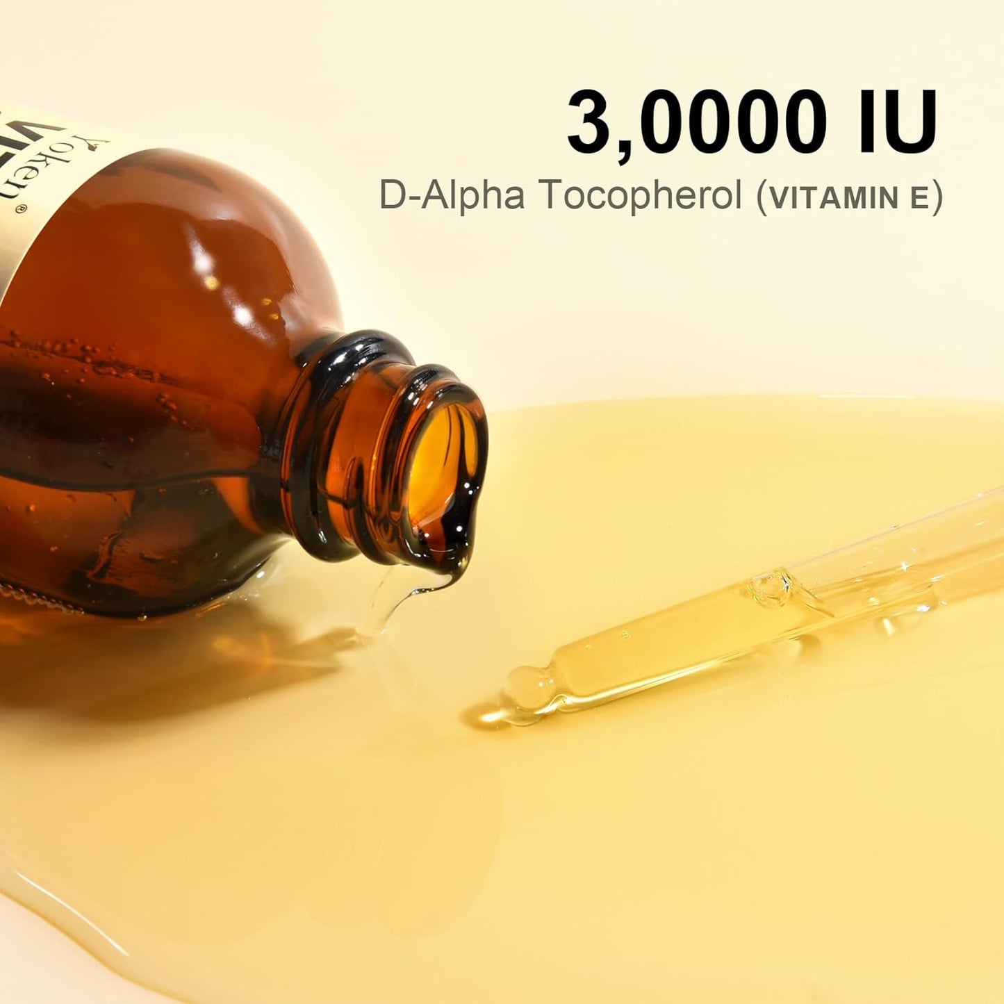 Yoken Vitamin E Oil 4 Fl Oz Organic Vitamin E oil for Skin 30,000 IU Vitamine oils for Scars Hair, Face, Nail, Scalp Perfect Bath and Body Oil, Cold Pressed Hexane Free Non-GMO Gluten Free Formula