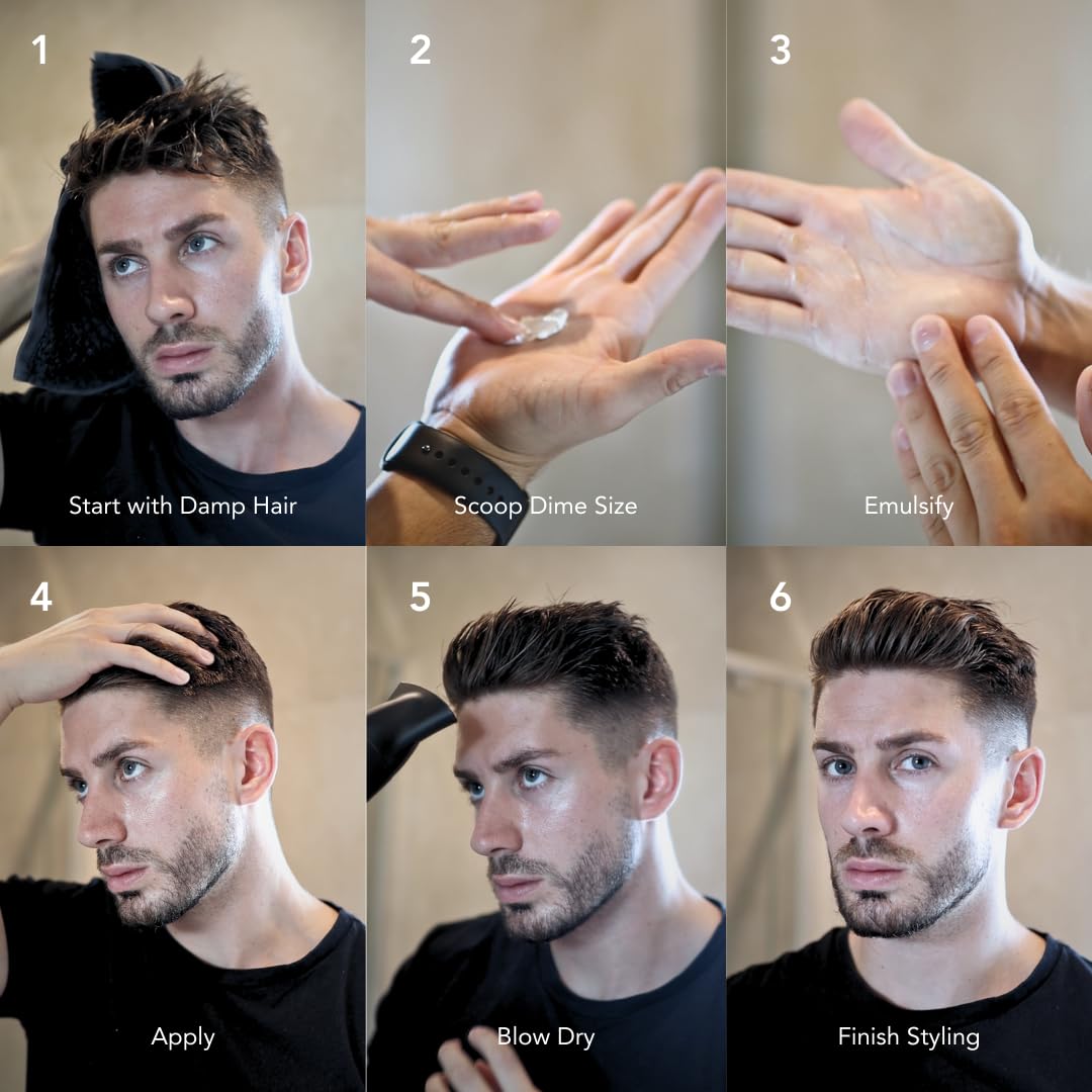 BluMaan Wax Fiber For Men - Adds Volume & Controls Hair All Day Hold - Natural Finish For All Hair Types - Original Styling Meraki