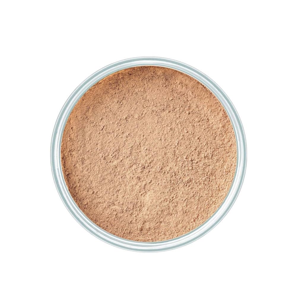 ARTDECO Mineral Powder Foundation - honey – loose setting powder for a smooth & matte finish - medium coverage - perfect for sensitive & oily skin - makeup with zinc & magnesium - vegan - 0.53 Oz