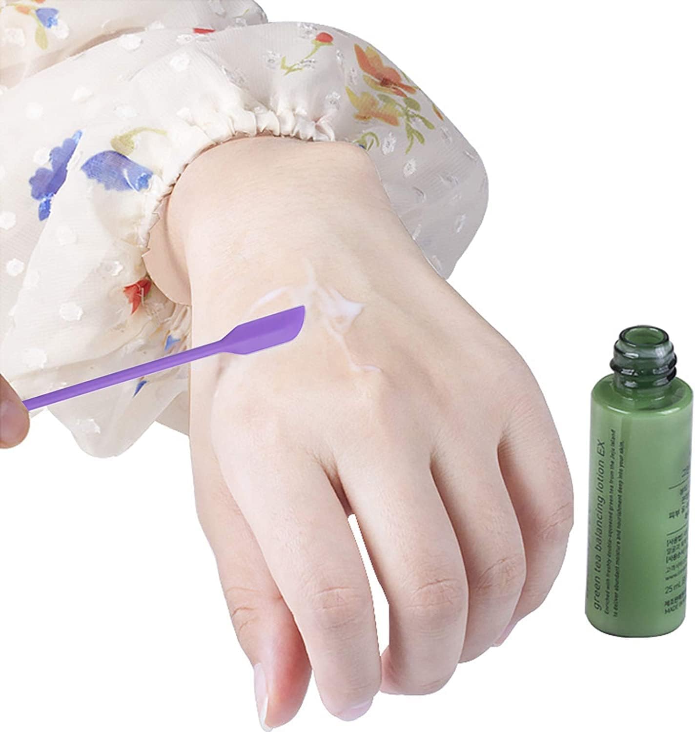 Mini Spatula Silicone Spatula Set - 4pcs Small Makeup Scrapers for Cosmetics, Reusable Beauty Tiny Tools, Thin Jar Scraper, Get the Last of the Makeup Out of the Bottle(Candy Colors)