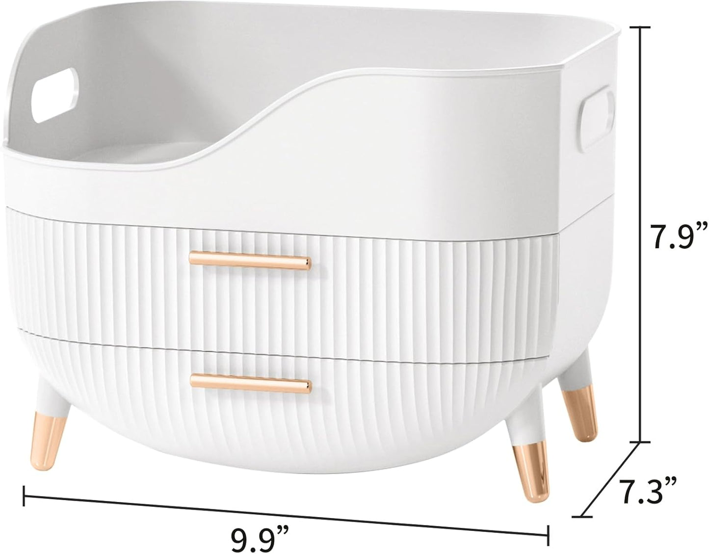 Makeup Organizer with Drawers,Skincare Organizer for Vanity,Storage Box with Handle,Large Cosmetic Display case for Dresser, Bathroom Countertop