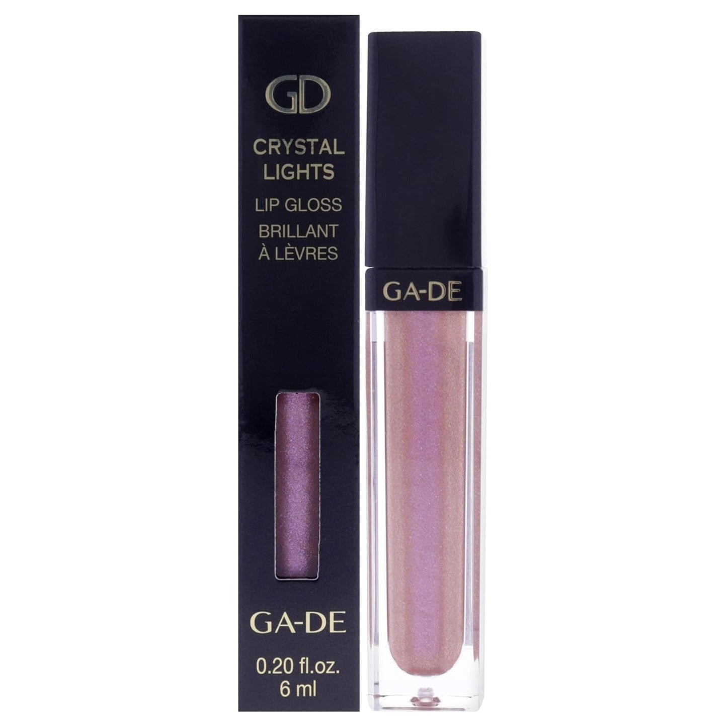 GA-DE Crystal Lights Lip Gloss, 805 - Enriched with Light-Reflecting Crystal Pearls - Smooth Silky, Rich Color - Moisturizes and Adds Shine - 0.2 oz