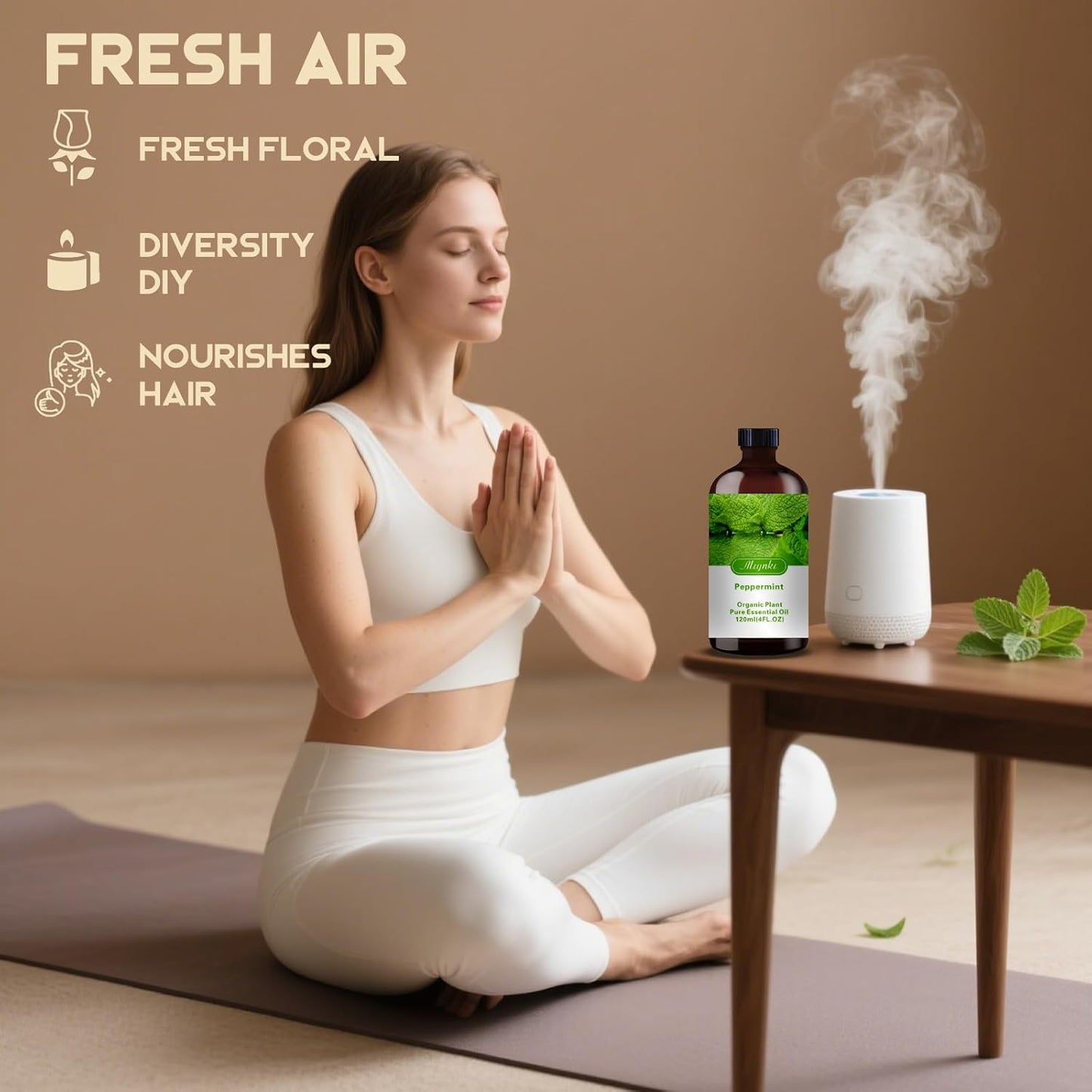 Peppermint Essential Oil-Peppermint Fragrance Oil 4.33oz (130ml)-100% Pure Natural Scent for Diffusers, Candles, Soap Making & Aromatherapy-Relaxing Home & Gift Essential Oil for Bath, Massage