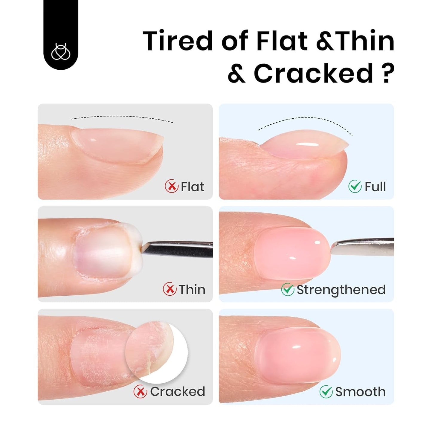 Beetles Builder Gel & Gel Base and Top Coat, 3Pcs 7.5ml Building Gel for Nails Set Shine Finish and Long Lasting, Soak Off LED Transparent Nail Strengthener Hard for Beginners DIY